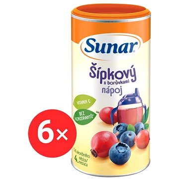 

Sunar rozpustný nápoj šípkový s borůvkami 6× 200 g