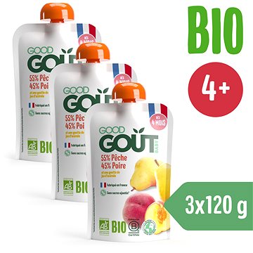 

Good Gout BIO Broskev s hruškou 3× 120 g
