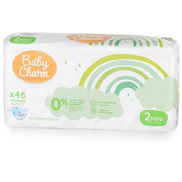 

BABY CHARM Super Dry Flex vel. 2 Mini, 3-6 kg (46 ks)