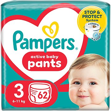 

PAMPERS Active Baby Pants vel. 3 (62 ks)