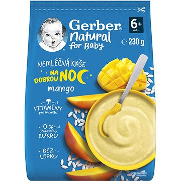 

GERBER Natural nemléčná kaše mango na dobrou noc 230 g