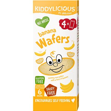

Kiddylicious oplatky banánové mini 16 g (4× 4 g)