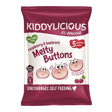 

Kiddylicious Ovocno-zeleninové knoflíčky Malina s řepou 30 g (5× 6 g)