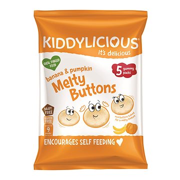 

Kiddylicious Ovocno-zeleninové knoflíčky Banán s dýní 30 g (5× 6 g)