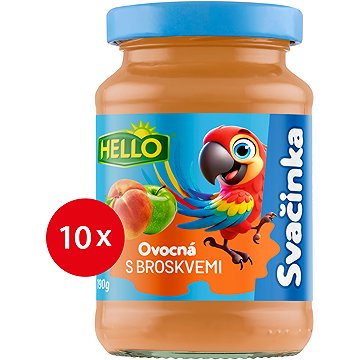 

HELLO ovocná svačinka s broskvemi 10× 190 g