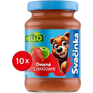 

HELLO ovocná svačinka s jahodami 10× 190 g