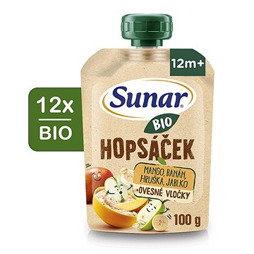 

Sunar BIO ovocná kapsička Hopsáček mango, banán, hruška a ovesné vločky 12× 100 g