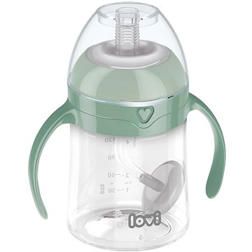 

LOVI První hrneček se slámkou a závažím zelený 150 ml