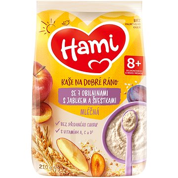 

Hami mléčná kaše se 7 obilninami s jablkem a švestkami 210 g