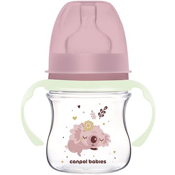 

Canpol babies Sleepy Koala EasyStart antikoliková lahev 120 ml, růžová