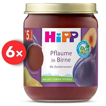 

HiPP BIO SUPEROVOCE Hrušky a švestky od uk. 4.-6. měsíce, 6× 160 g