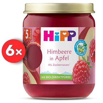 

HiPP BIO SUPEROVOCE Jablko a maliny od uk. 4.-6. měsíce, 6× 160 g