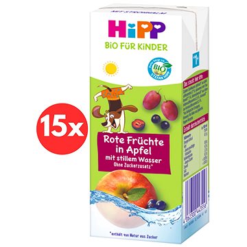 

HiPP BIO jemné jablko a ovoce s neperlivou pramenitou vodou 15× 200 ml, 12m+