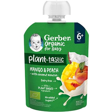 

GERBER Organic kapsička mango a broskev s kokosovým mlékem 80 g