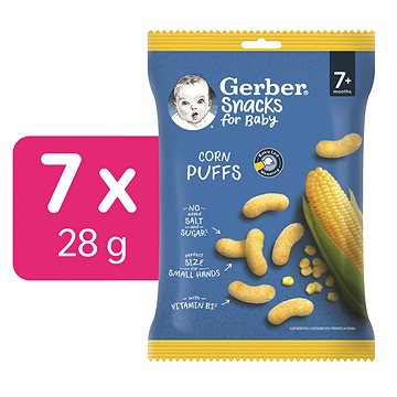

GERBER Snacks kukuřičné křupky 7× 28 g