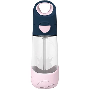

B.box Láhev na pití s brčkem 450 ml indigo růžová