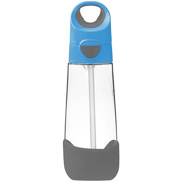 

B.Box Láhev na pití s brčkem 600 ml modrá šedá