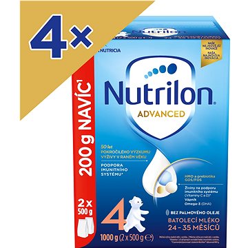 

Nutrilon 4 Advanced batolecí mléko 4× 1 kg, 24+