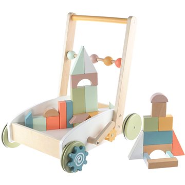 

ZOPA Dřevěný vozík s kostkami Wood