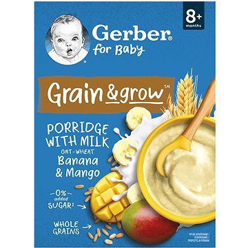 

GERBER mléčná kaše pšenično-ovesná banán a mango 200 g