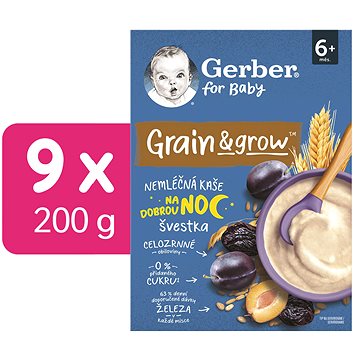 

GERBER nemléčná kaše pšenično-ovesná švestka 9× 200 g