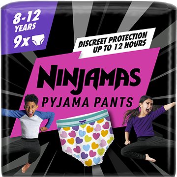 

PAMPERS Ninjamas Pyjama Pants Srdíčka 8 – 12 let (9 ks)