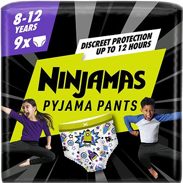 

PAMPERS Ninjamas Pyjama Pants Kosmické lodě 8 – 12 let (9 ks)
