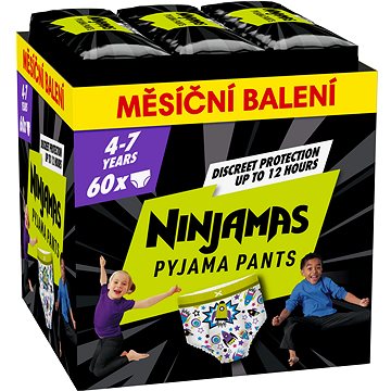 

PAMPERS Ninjamas Pyjama Pants Kosmické lodě 4 – 7 let (60 ks)