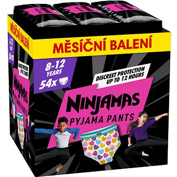 

PAMPERS Ninjamas Pyjama Pants Srdíčka 8 – 12 let (54 ks)
