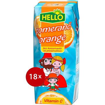 

HELLO Mini Pomeranč 18× 250 ml
