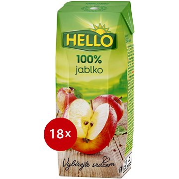 

HELLO 100% Jablečná šťáva 18× 250 ml