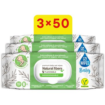 

GoWipes s bio olivovým extraktem 3× 50 ks (150 ks)