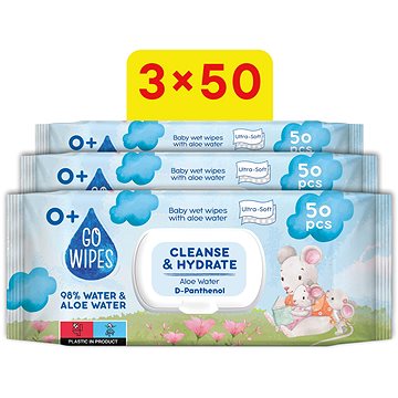 

GoWipes s Aloe vodou a D-Panthenolom 3× 50 ks (150 ks)