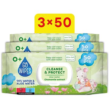 

GoWipes s Aloe vodou a heřmánkem 3× 50 ks (150 ks)