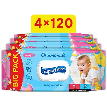 

Superfresh s heřmánkem 4× 120 ks (480 ks)