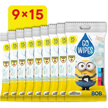

GoWipes vlhčené antibakteriální ubrousky Mimoň 9× 15 ks (135 ks)