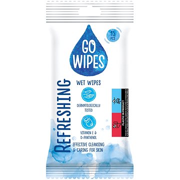

GoWipes vlhčené osvěžujíci ubrousky 15 ks