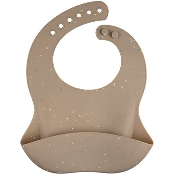 

Canpol babies Bryndák silikonový s kapsou Dots béžový