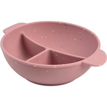 

Canpol babies silikonová dělená miska s přísavkou Dots 360 ml, růžová