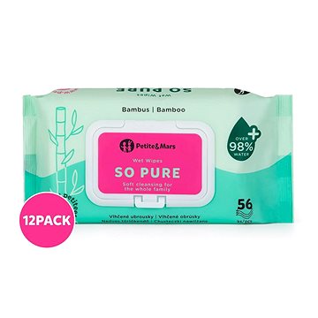 

PETITE&MARS So Pure bambusové bioodbouratelné 12 × 56 ks