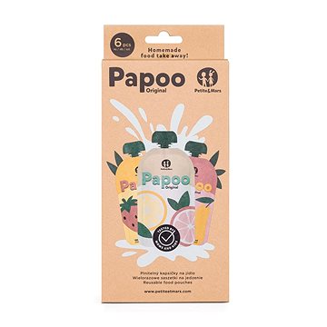 

PETITE&MARS kapsička na jídlo Papoo Original - 6 × 150 ml