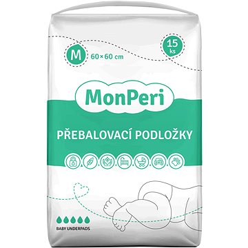 

MonPeri přebalovací podložky M 60 × 60 cm, 15 ks