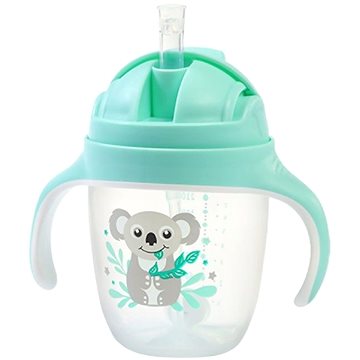 

BabyOno Hrnek učicí s brčkem 240 ml, mátový