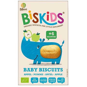 

BELKORN Biskids Bio měkké dětské sušenky s jablečnou šťávou bez přidaného cukru 120 g