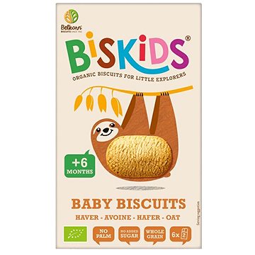 

BELKORN Biskids Bio dětské celozrnné ovesné sušenky bez přidaného cukru 120 g