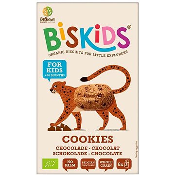 

BELKORN Biskids Bio dětské celozrnné sušenky s belgickou čokoládou 120 g