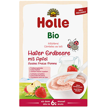 

HOLLE Bio ovesná mléčná kaše s jablkem a jahodami 250 g