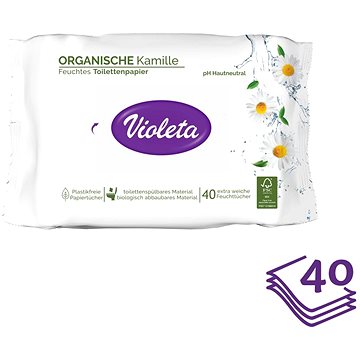 

VIOLETA Vlhčený toaletní papír s vůní heřmánku 40 ks
