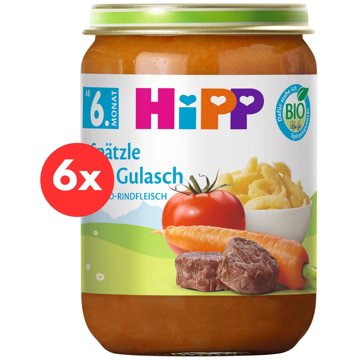 

HiPP BIO Špecle a guláš a hovězí maso 6× 190 g