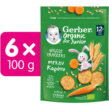 

GERBER Organic krekry s mrkví 6× 100 g